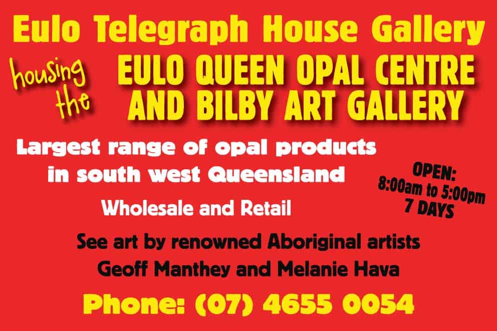 Eulo Queen Opal Centre and Bilby Art Gallery Advertisement