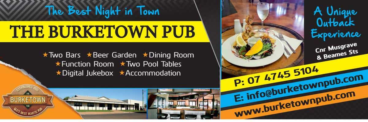 The Burketown Pub Advertisement