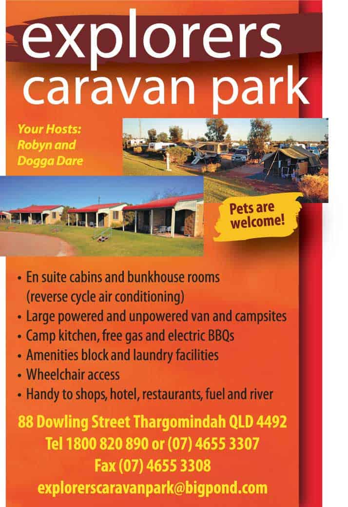 Explorers Caravan Park Advertisement