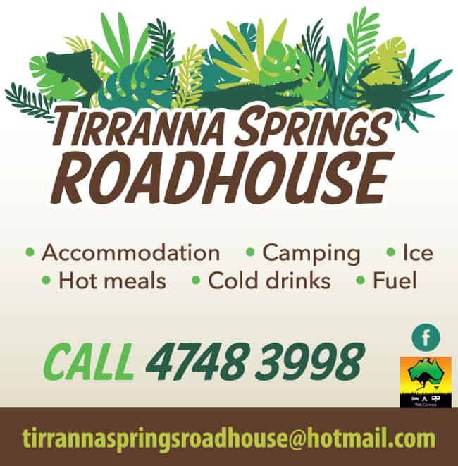 Tirranna Springs Roadhouse Advertisement
